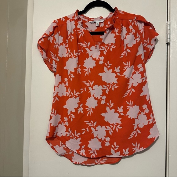 41 Hawthorn Tiffiny Tulip Sleeve Blouse red size S - Picture 1 of 6